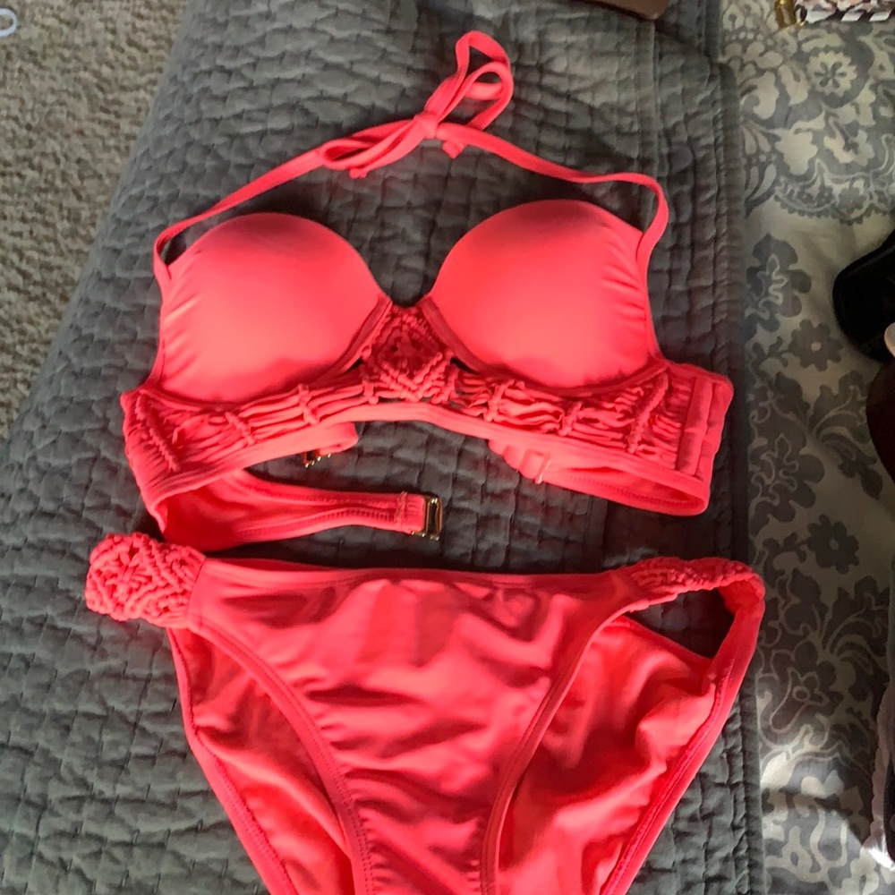 Exhilaration women’s bikini top-S bottoms-M pushup